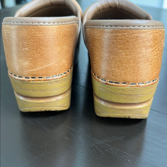 Dansko Brown Leather Slip-On Clogs - Picture 3 of 9